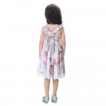 Rose Floral Printed Baby Girls Dresses 2017 summer Brand Princess Dress Casual Costume Kids Clothes Toddler vintage frocks