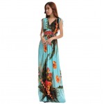 Roupas Faldas Largos Sundresses Vestidos de Verano Longo Print Boho Bodycon Large Size Robe Longue Jupe Vestido Estampado