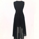 S -XL Casual vestido Sleeveless  mulheres backless High Low Dress sexy vestido roupas vestidos femininas Plus size D56318