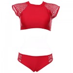 S -XL women's swimming suit bikinis women high waist swimsuit White Mesh Swimwear crochet Bikini Set maillot de bain biquini