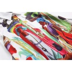 S-4XL 2017 new nice nice elegant print designer turn down collar long sleeve maix long bohemia full women's dresses vestido