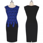 S-5XL Trending Women Lace Floral  Pencil Dress Summer Autumn Crochet Charming Pinup Casual Work Office Sheath Dress Vestidos 
