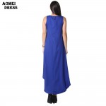 S M 3XL 5XL Women Summer Bohemian White Irregular Beach Dress Loose Flare Tunic Female Sleeveless Beachwear Boho Gowns Dresses