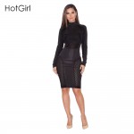 S-XL New Arrival Summer 2017 Black Patchwork Mesh Sheer Party Dresses Stretchy Sexy Club Wear White Bodycon Dress Plus Size