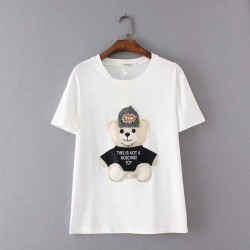 S5 Spring Casual Women T-shirt 4XL Plus Size Clothes Cotton Tops Fashion Cartoon short Sleeve Tees 9016