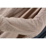 SCUWLINEN Vestido Linen Maxi Casual Dress 2017 Spring Pullover Long-sleeve Loose Plus Size Women Dress V-Neck Vintage Dress