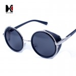 SHAUNA Vintage Women Steampunk Retro Coating Men Round Sunglasses Brand Designer Punk Sun Glasses UV400