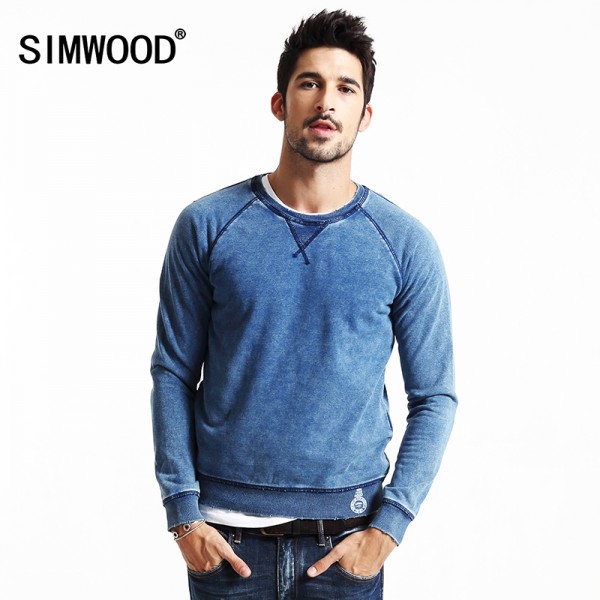 SIMWOOD 2016 New Winter Spring Warm Hoodies Men Fashion Sweatshirts Slim fit WY8034