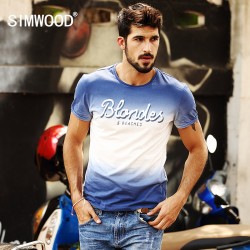 SIMWOOD Brand New Men Clothing T shirt  Summer Short sleeve O-neck Letter Casual Slim T-shirt Mens Tops Tee Free Shipping TD1080
