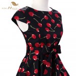 SISHION Cap Sleeve 50s Dress robe femme Ladies Summer Plus Size Women Clothing Sexy Elegant Retro Swing Vintage Dress Floral 273