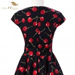 SISHION Cap Sleeve 50s Dress robe femme Ladies Summer Plus Size Women Clothing Sexy Elegant Retro Swing Vintage Dress Floral 273