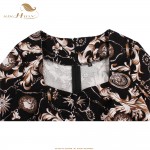 SISHION Floral Print Women Dress 2017 Half Sleeve Retro Swing Vintage S-4XL Plus Size Spring Summer Dress Tunic Vestidos VD0416