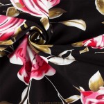 SISHION Plus Size Summer Dress S-XXL Women Sleeveless Black Floral Print Swing Retro Vintage Rockabilly Dress Party Gown 487