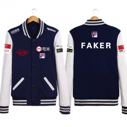 SKT Faker LOL S6 Unisex Cosplay Baseball Jakcekt Free Shipping Large Size XXXL 