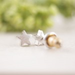 SMJEL New Fashion Women Earrings Brushed Geometric Star Stud Earrings for Women Party Gifts