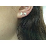 SMJEL New Fashion Women Earrings Brushed Geometric Star Stud Earrings for Women Party Gifts