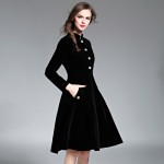 SMTHMA 2017  Autumn and winter Runway Velvet Retro  fashion elegant self-cultivation dress