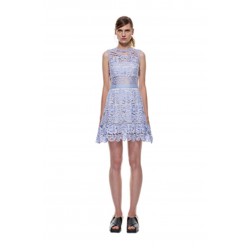 SMTHMA 2017 women fall runway  T fashion  runway lace dresses elegant lace patchwork dress designer slim short dress