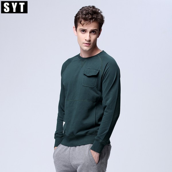 SYT 2017 Brand New Winter Men Sweatershirt Hoodie Street design Pocket Wide-waisted O-neck Regular Sweatershirts S6WT002