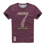 SYT 2017 Men T-shirt New Print  T-Shirt Mens Short Sleeve T-shirt Color Big Seven Print  Cotton T Shirt Male V7S1T021