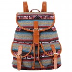 Sansarya 30 Colors Female Vintage Rucksack Printing Canvas Women Backpack Bohemian Grils School Bag Sac a Dos Drawstring Bag