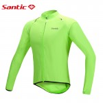 Santic Men's Cycling Rain Coat Jersey Bicycle Windproof Jacket Waterproof Skin Coat Green M5C07015V