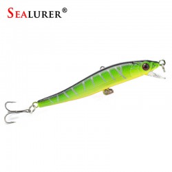 Sealurer Brand New Minnow Fishing Lures 8CM 5.7G 8# Hooks Fish Minnow Lure Tackle Hard Bait Pesca Wobbler Artificial Swim bait