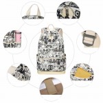 Set Backpack Women Animal Owl Printing Backpack Canvas Bookbags School Backpacks Bags for Teenage girls Bagpack Backbag
