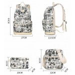 Set Backpack Women Animal Owl Printing Backpack Canvas Bookbags School Backpacks Bags for Teenage girls Bagpack Backbag