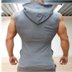 Seven Joe Mens Sleeveless Sweatshirt Hoodies Top Clothing Hooded Tank Top Sporting Hooded for Men Cotton Solid hoodies