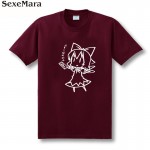 SexeMara free shipping line drawing Touhou Project Cirno ZUNSOFT ZUN sitcoms couple clothes man men male  T-shirt
