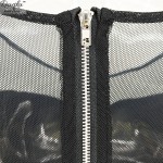 Sexy Bandage Dress 2017 Summer Black Dress Short Sleeve Mesh Patchwork Dresses Elegant Pencil Bodycon Back Zippper Dress Vestido