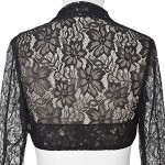 Sexy Black White Lace Bolero Elegant Ladies Shrug Long Sleeve Plus Size S-3XL Wedding Evening Prom Cropped Lace Bolero Shrugs