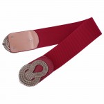 Sexy Dress Belts for Women Ladies Girls Fashion Wide Metal Buckle Stretchy Elastic Waist Belt Waistband Belts for Women