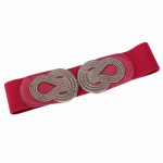 Sexy Dress Belts for Women Ladies Girls Fashion Wide Metal Buckle Stretchy Elastic Waist Belt Waistband Belts for Women