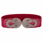 Sexy Dress Belts for Women Ladies Girls Fashion Wide Metal Buckle Stretchy Elastic Waist Belt Waistband Belts for Women