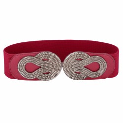 Sexy Dress Belts for Women Ladies Girls Fashion Wide Metal Buckle Stretchy Elastic Waist Belt Waistband Belts for Women