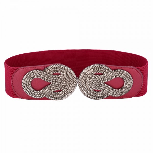 Sexy Dress Belts for Women Ladies Girls Fashion Wide Metal Buckle Stretchy Elastic Waist Belt Waistband Belts for Women