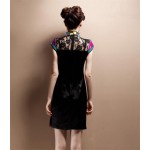 Sexy Lace Cheongsam Dresses Fashion 2017 New Chinese Style Retro Slim Summer Large Size M--4XL women dress