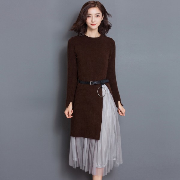 Sexy Mousse O-neck Plus Size Brief Dresses Winter Sweater Vestidios Lace Sexy Long Slimming Dress with different color