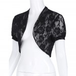 Sexy White Black Women Shrug Bolero Exquisite Lace Cropped Bomber Jacket Evening Party Shrugs Womens Coat Open Stitch Lady Cloth