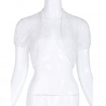 Sexy White Black Women Shrug Bolero Exquisite Lace Cropped Bomber Jacket Evening Party Shrugs Womens Coat Open Stitch Lady Cloth