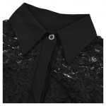 Sexy Women Autumn Dress 2017 A-line Turn-down Collar Elegant Black Dress Rockabilly Lace Dress Vintage Long Sleeve Office Dress