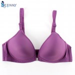 Sexy Women Smooth Front Closure Thin Padded Racerback Seamless Push Up Bra Top Only Cup B