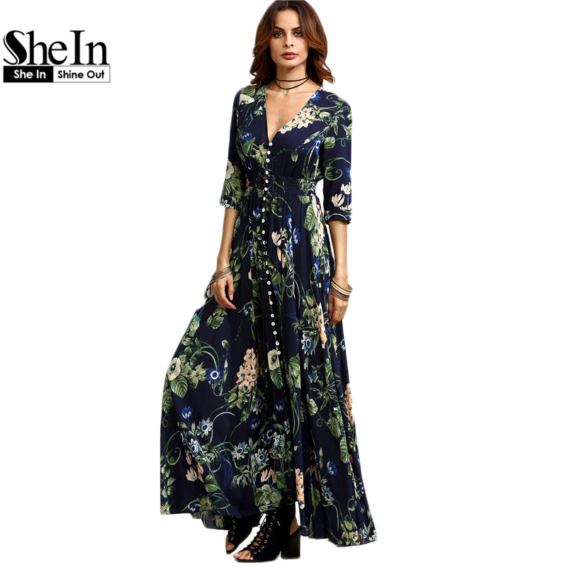 Shein Shirt Maxi Dress Shop, 56% OFF ...