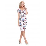 Short Sleeve women office dresses 2016 Brand new vestidos audry hepburn dress formal wear to work bodycon Midi dress women