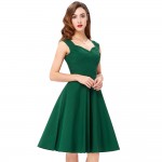 Short Vintage Party Summer Dresses Big Size Fashion Pinup Rockabilly Cotton Casual 50s 60s Dress Sexy Robe Vestidos Women Dress