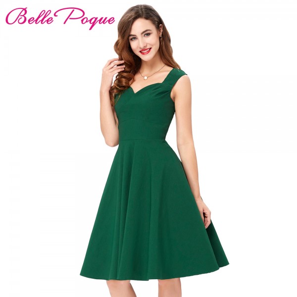 Short Vintage Party Summer Dresses Big Size Fashion Pinup Rockabilly Cotton Casual 50s 60s Dress Sexy Robe Vestidos Women Dress