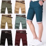Shorts Men 2017 Summer Fashion Mens Shorts Casual Cotton Slim Bermuda Masculina Beach Shorts Joggers Trousers Knee Length Shorts