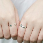 Silver Plated Cat Ear Ring Design Cute Fashion Jewelry Cat Ring For Women and Girl Gifts Adjustable charms Anel GSZR0064